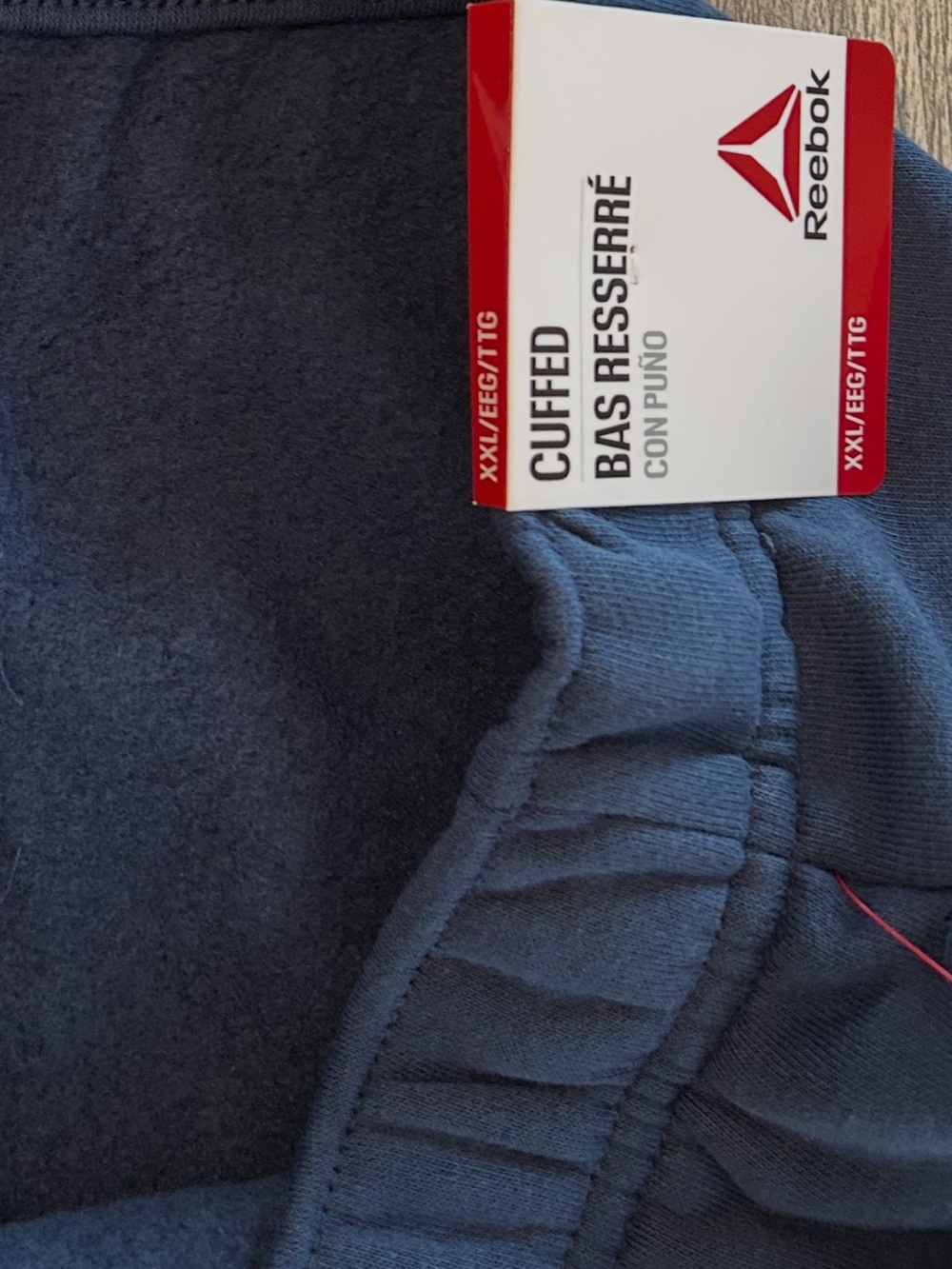 Reebok Men’s Fleece Jogger Sweatpants Denim Blue Size XXL Pockets NEW WITH TAGS. - Picture 6 of 11